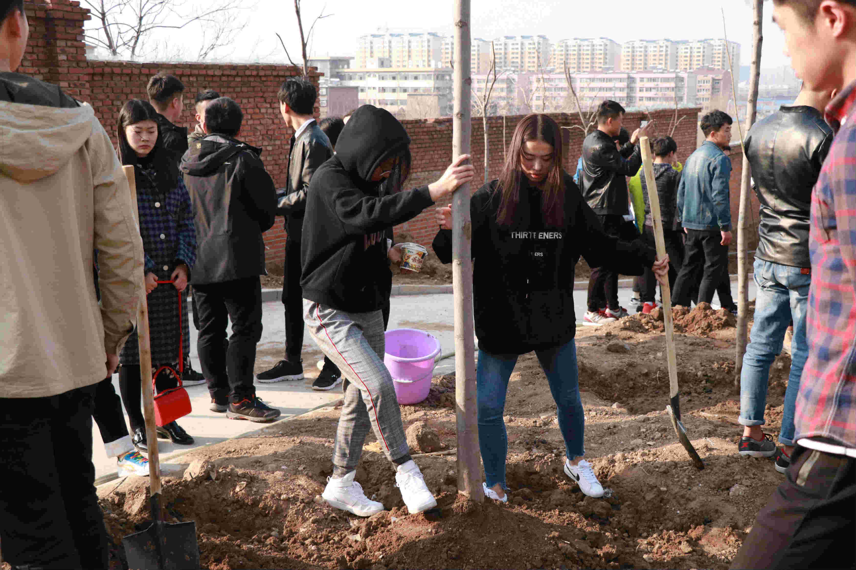 山东轻工职业学院举办“奉献绿色，收获希望”植树活动